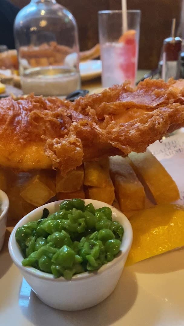 Fish and chips at The Cadogan Arms, London
