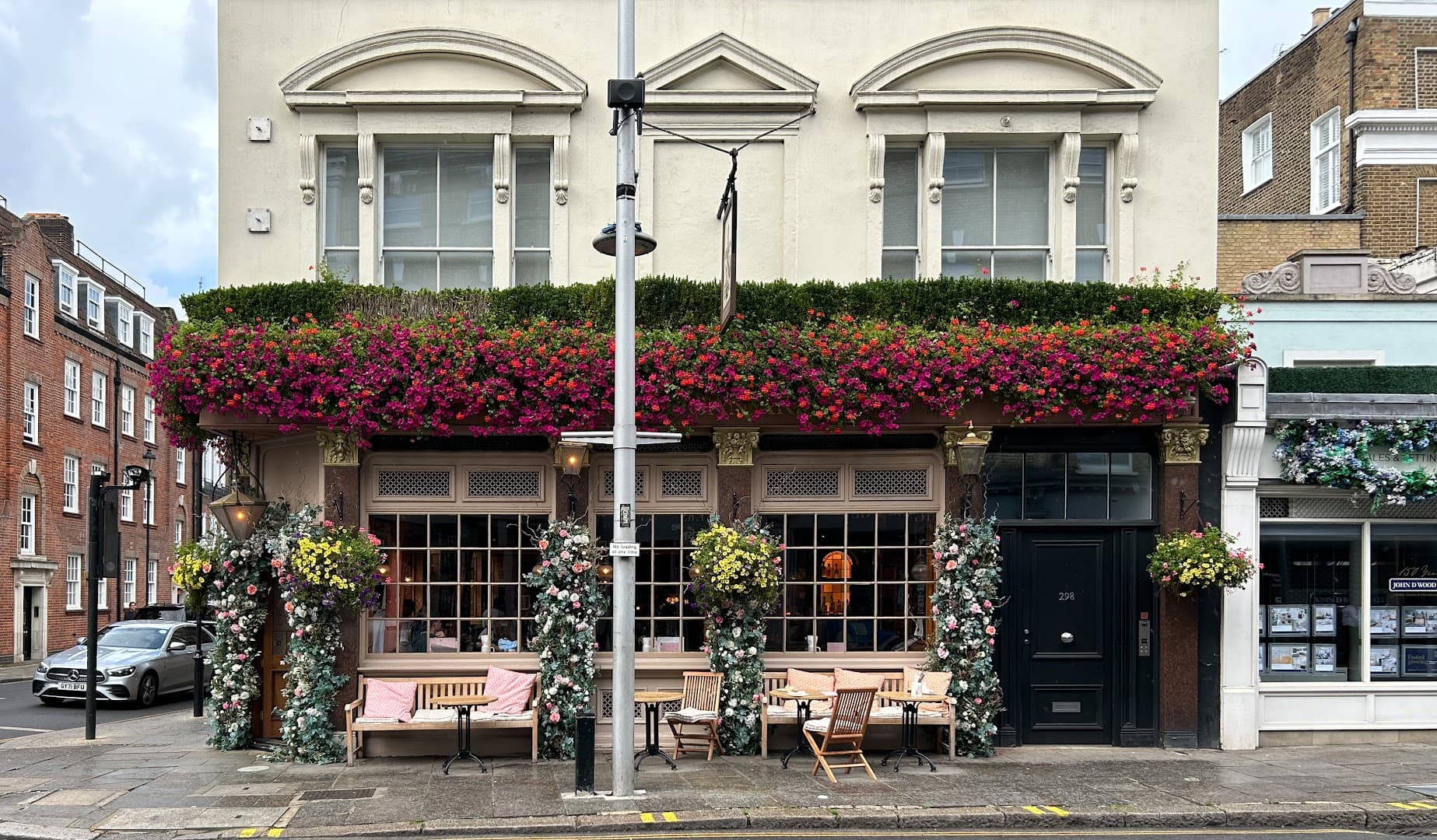 Front facade with outdoor seating at The Cadogan Arms, London