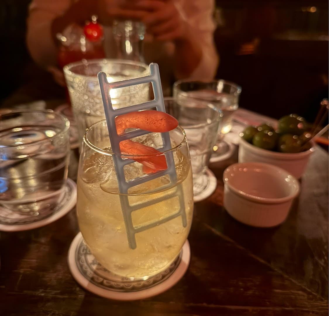 Creative cocktail presentation at The Cocktail Trading Co., Shoreditch, London