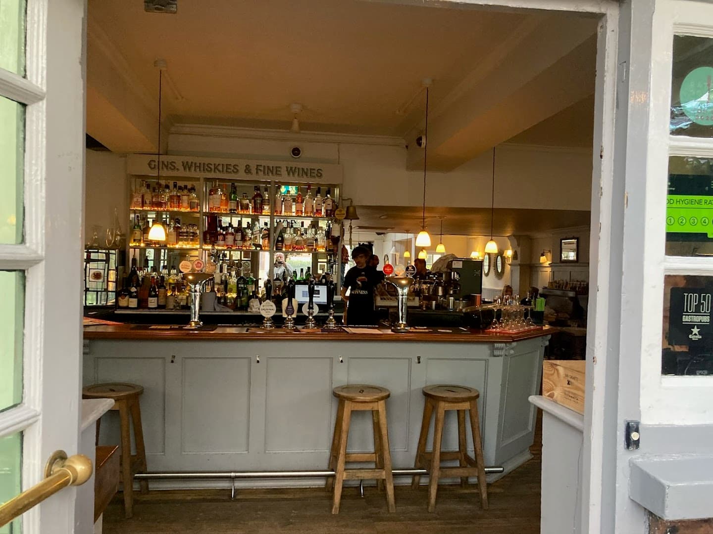 Bar area at The Red Lion & Sun, London