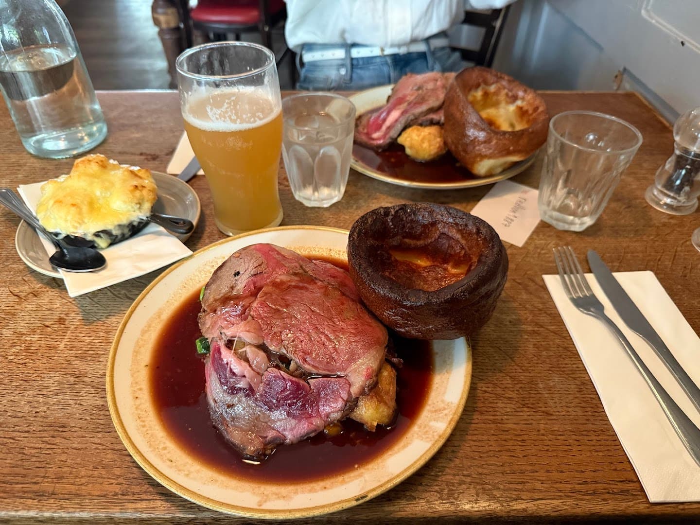 Sunday roast with Yorkshire pudding at The Red Lion & Sun, London