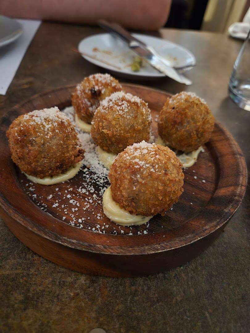 Breaded croquettes with aioli at The Rising Sun, London