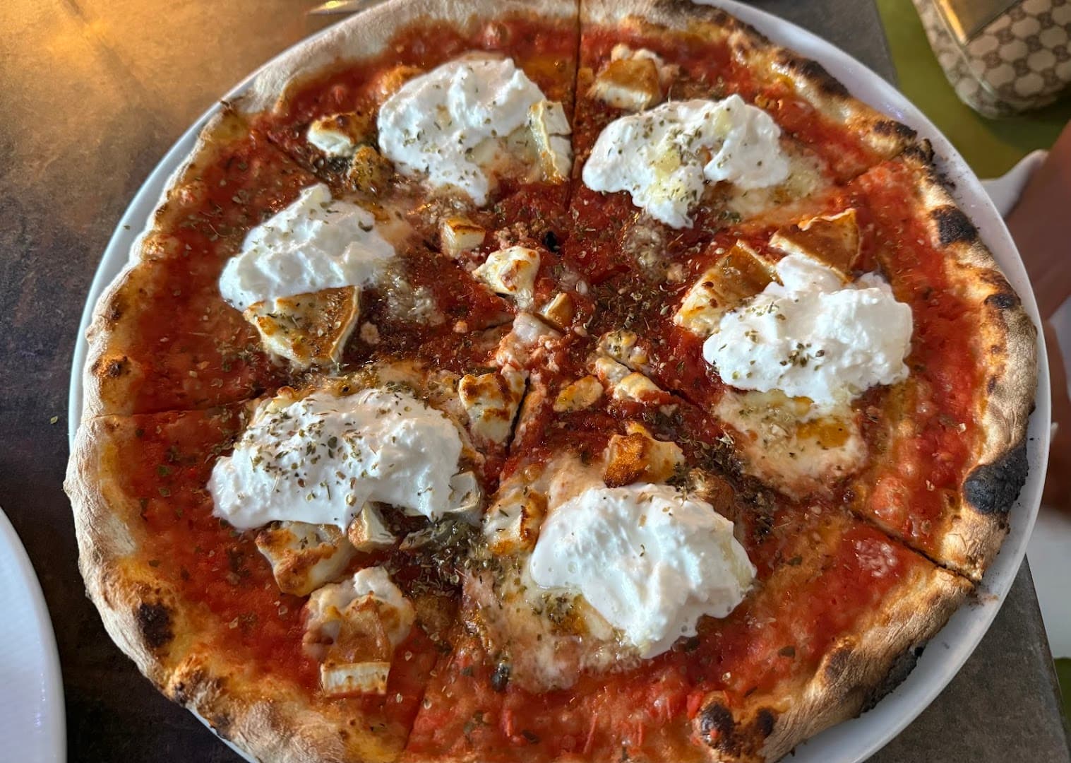 Wood-fired pizza at The Rising Sun, London