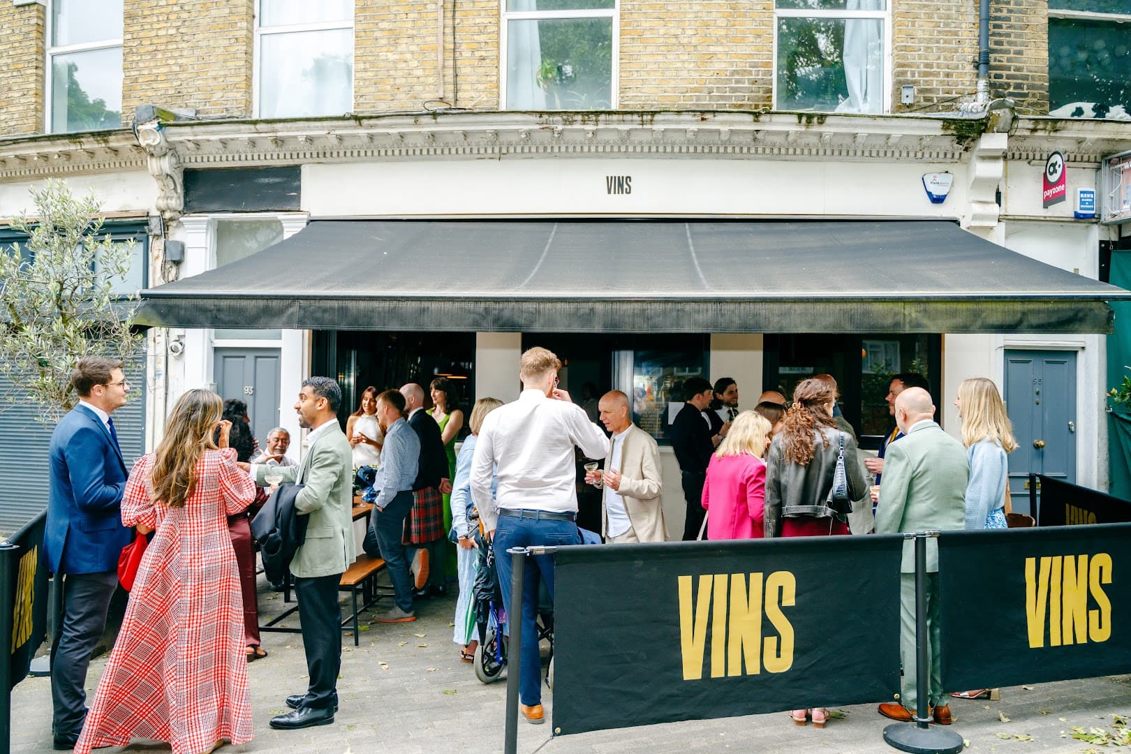 Street event crowd at Vins, London