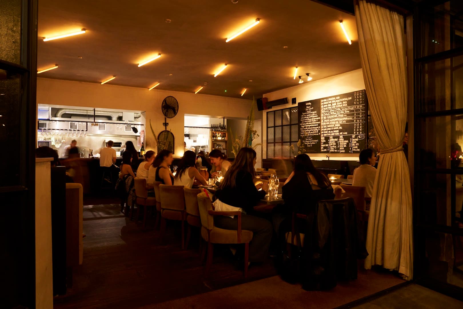 Evening dining room at Westerns Laundry, London